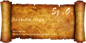 Szikula Olga névjegykártya